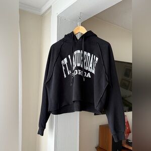Black Ft. Lauderdale Florida cropped Hoodie